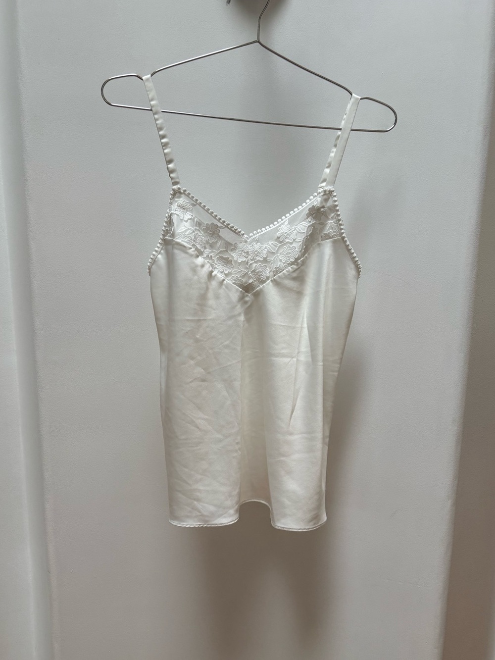 Flora Nikrooz White Satin Trim Camisole
